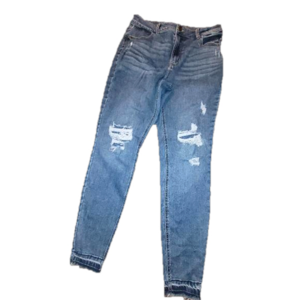 Maurices High-Rise Skinny Distressed Jeans - Longer Length - Large